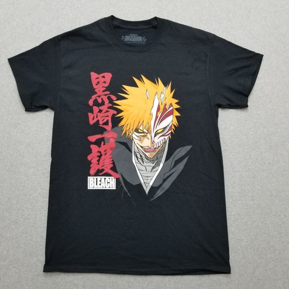 Bleach Ichigo Kurosaki‎ Anime Shirt Mens Medium Black Short Sleeve